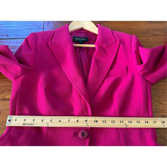 Escada Angora 98%Virgin Wool Pink Blazer Jacket Sz 38 Made In Croatia - Picture 11 of 16